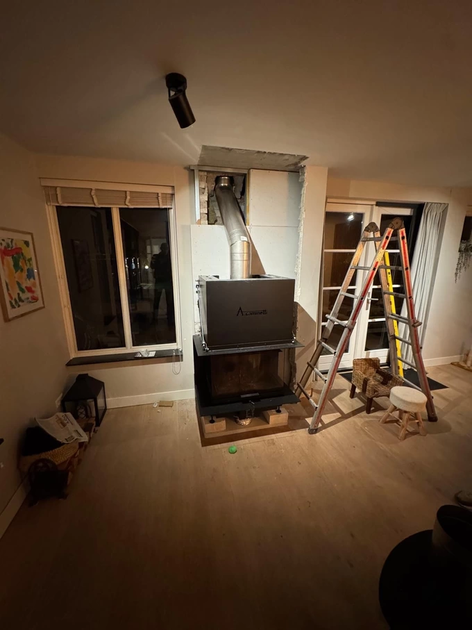 Rookgasafvoerkanaal  t.b.v. houtkachel